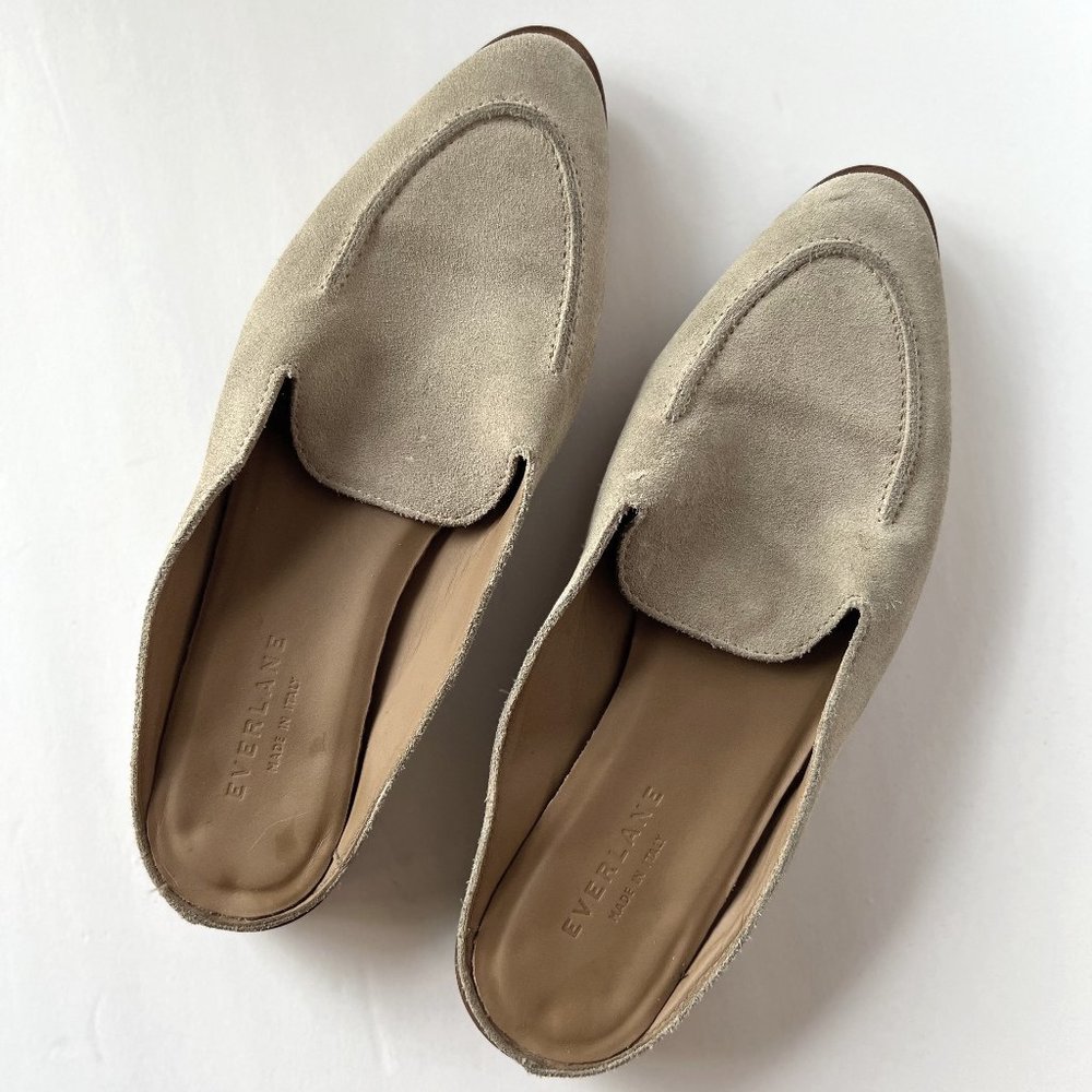 EVERLANE Women's Cream Tan Neutral Slip-On Mule Shoes Size 8